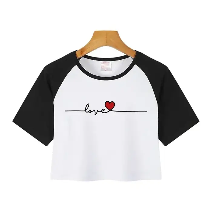 T-shirt graphique drôle pour femme, style coréen, décontracté, imprimé Y2K, Harajuku, GOTH, court, M