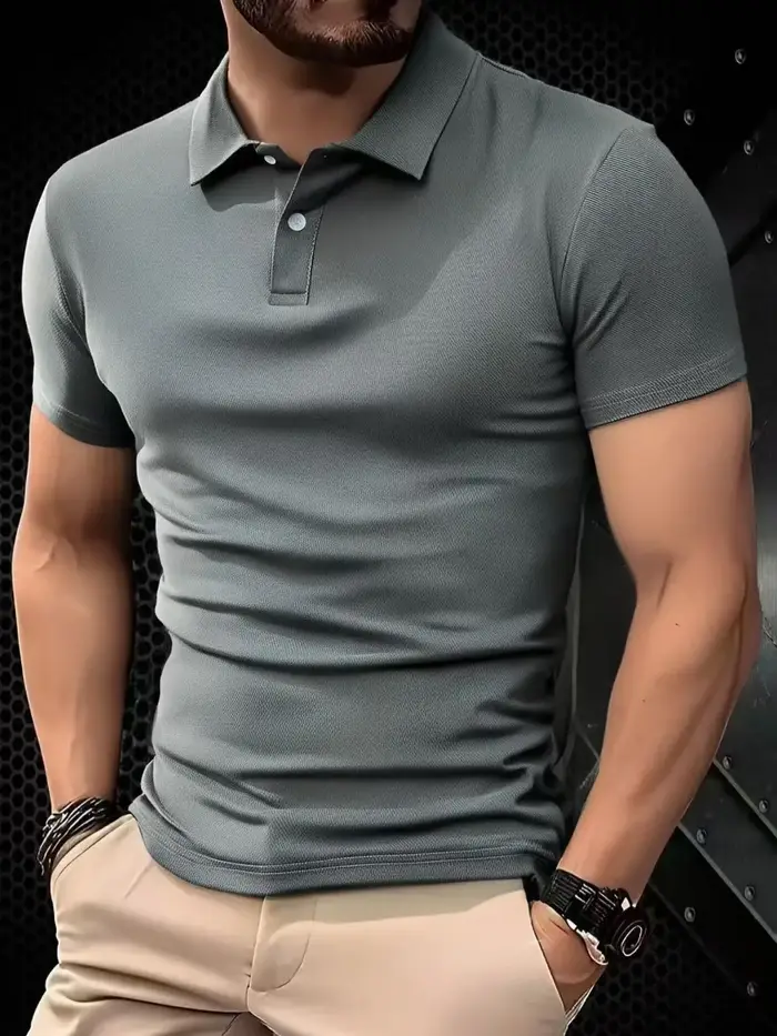 2025 Polo de couleur unie ultra-léger pour hommes