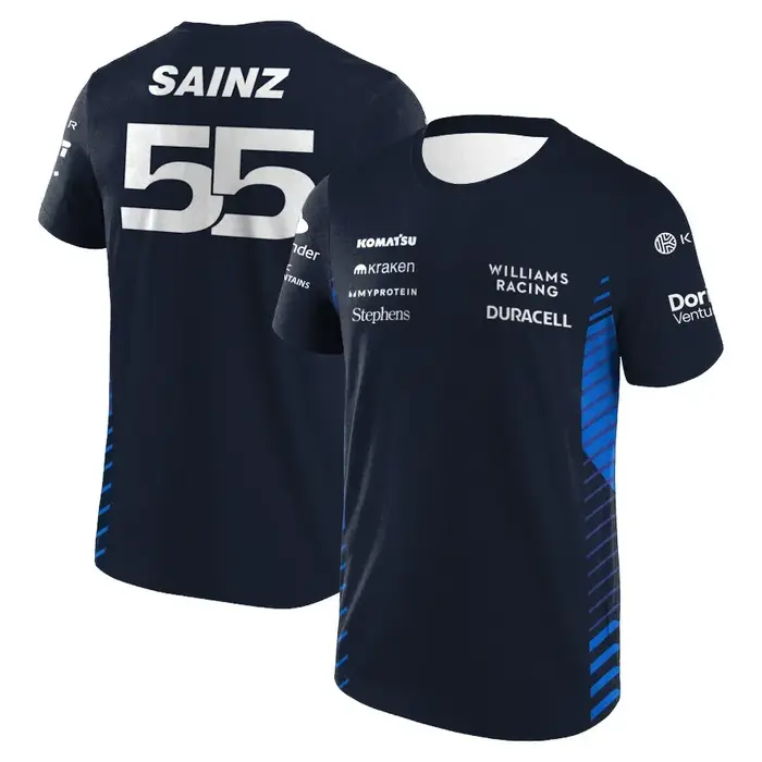 2025 nouveau T-shirt de course F1 Williams chemise de ventilateur Sports de plein air séchage rapide haut de cyclisme