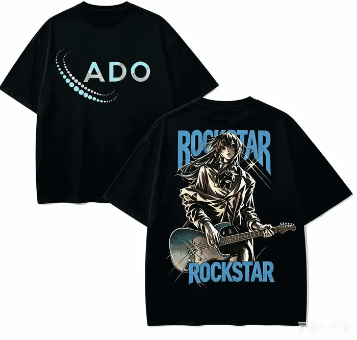 T-shirt Ado Anime Lover en coton Harajuku, nouveau modèle, mode rétro, surdimensionné, unisexe, pour couples, doux, de haute qualité