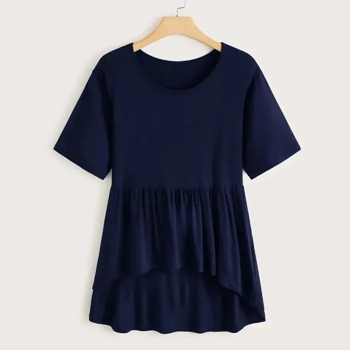 T-shirt manches courtes pour femmes, décontracté, taille élastique, grande taille, 4XL 5XL 6XL, 7XL 8XL
