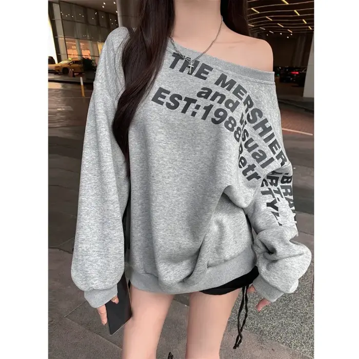 T-shirt surdimensionné à manches longues pour femmes