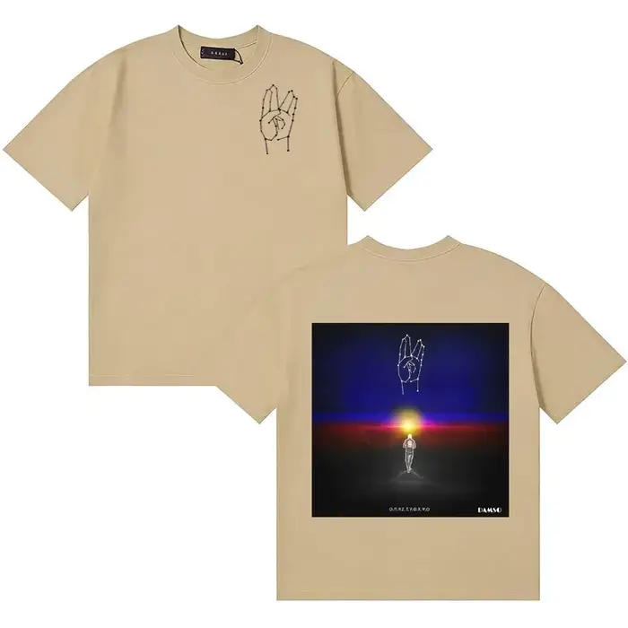 T-shirts à manches courtes surdimensionnés Damso Qalf Fashion Album Hip Hop pour hommes et femmes