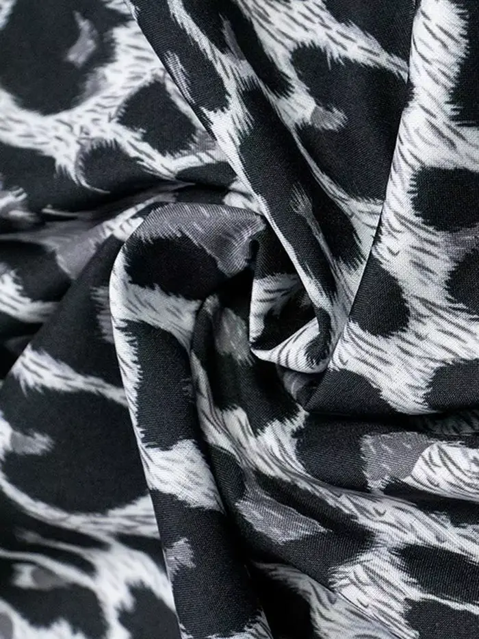Chemise à manches longues à imprimé léopard tendance pour homme