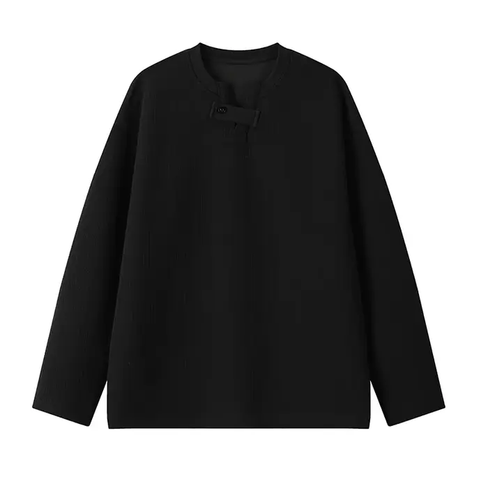 T-Shirt à manches longues et col en v pour hommes