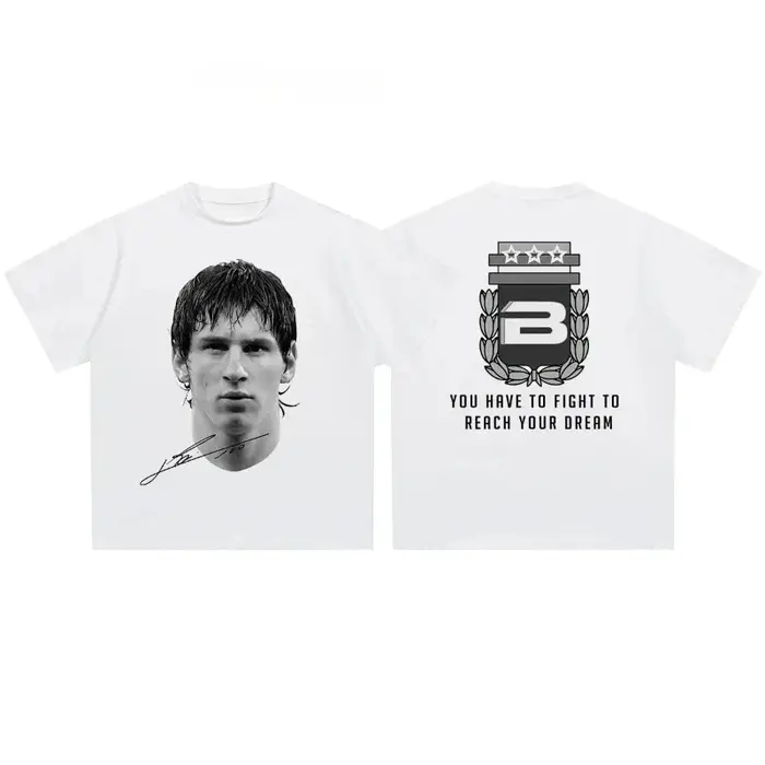 T-shirt imprimé avec les portraits des superstars du football Cristiano Ronaldo