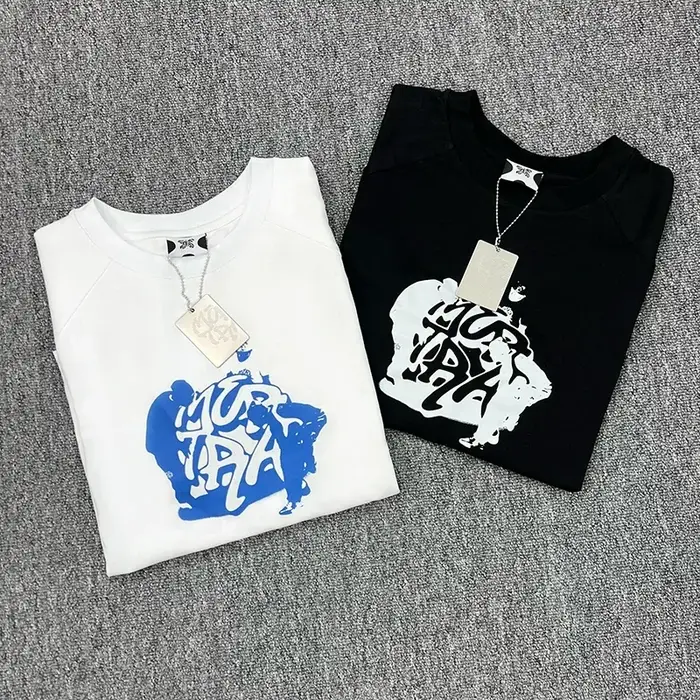 T-shirts de mode surdimensionnés Mertra de haute qualité pour hommes et femmes, en pur coton, décontractés, à manches courtes, blancs et noirs