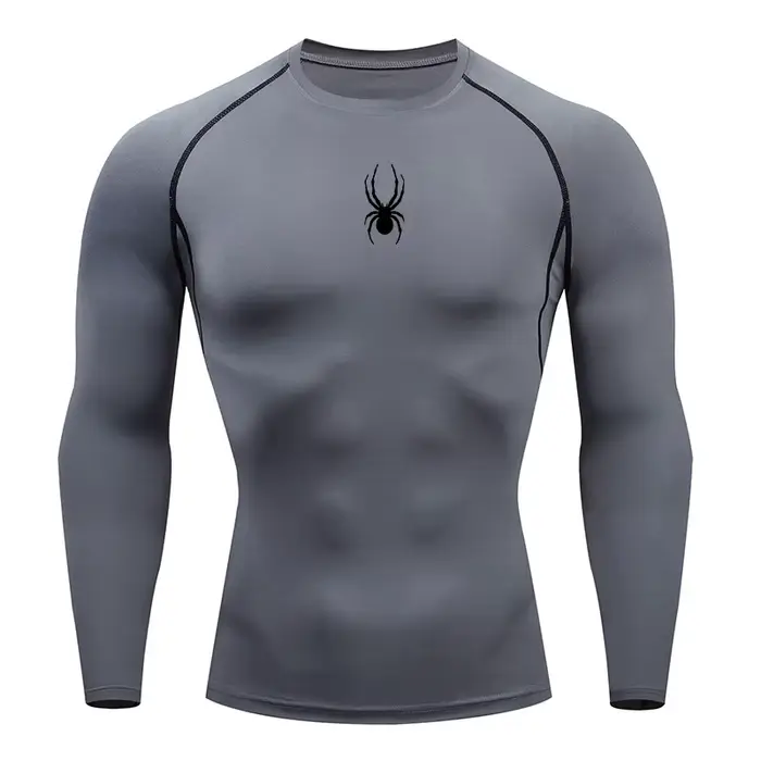 T-shirt de fitness à manches longues pour hommes