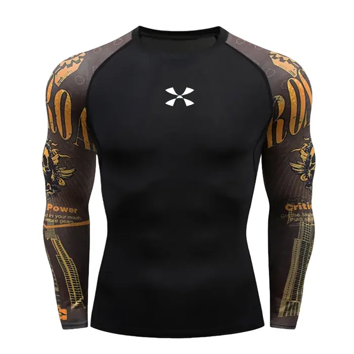 T-shirt de compression pour homme Cody Lundin, séchage rapide, anti-UV, coupe ajustée, pour la gym,