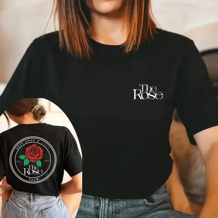 The Rose Once Upon A WRLD Tour T-shirt mignon Concert T-shirt coréen Rock chemise femmes T-shirts à 
