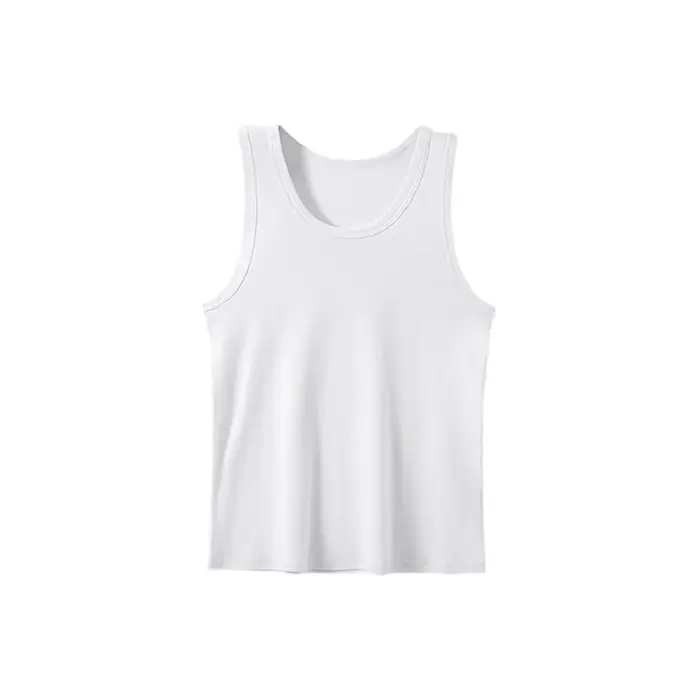 T-shirt à épaules fines pour hommes, 1/3 pièce, pour toutes les saisons, style jeune, couleur unie, sportif et confortable, adapté à la tenue à la maison