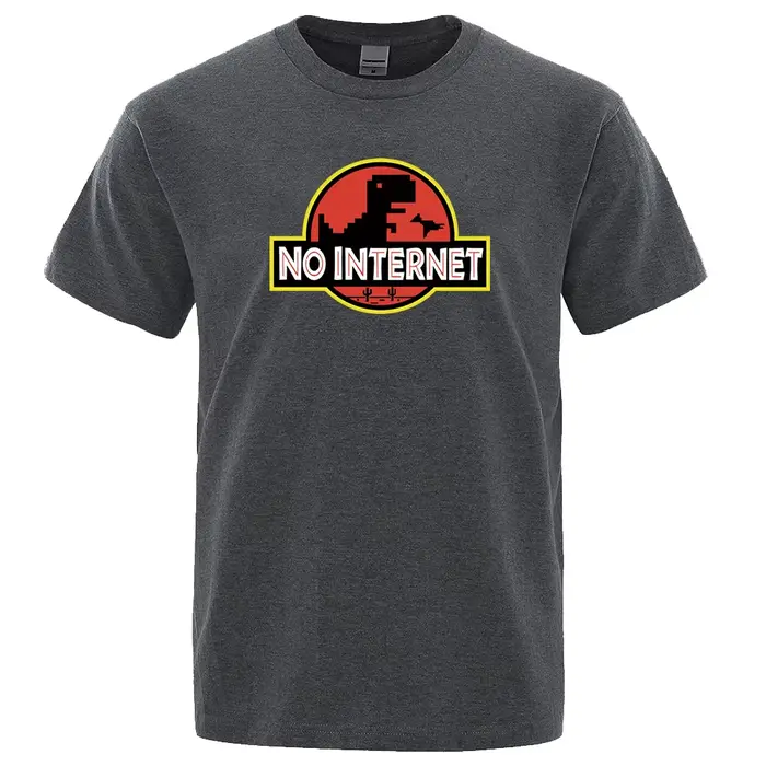 T-shirt imprimé de dinosaure de dessin animé pour homme