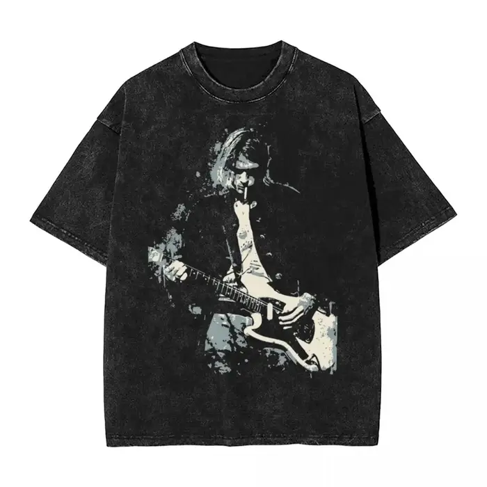 T-shirt manches courtes pour hommes et femmes, streetwear, vintage, Hip Hop, délavé