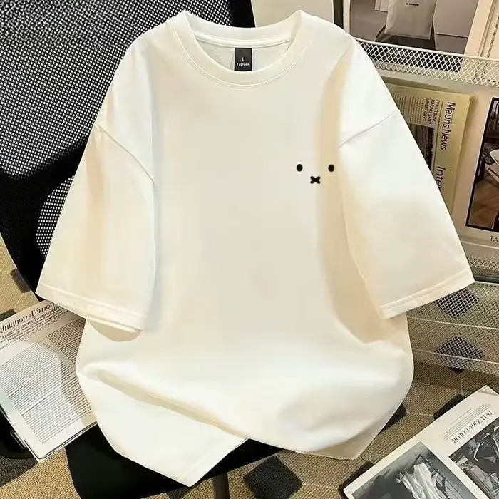 T-shirt Kawaii Miffy avec imprimé de dessin animé mignon