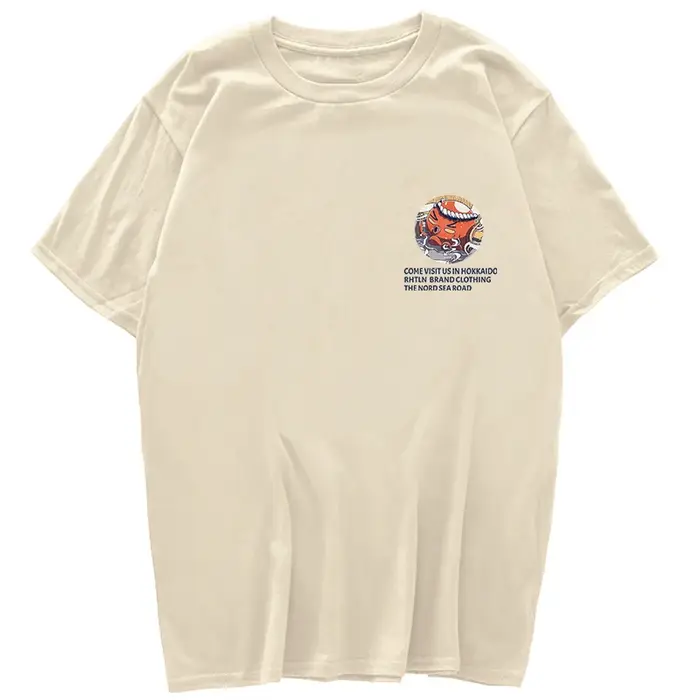 T-shirt à manches courtes imprimé affiche Octopus pour hommes