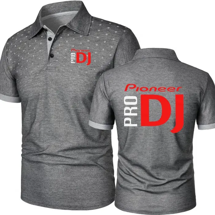 Polo DJ Muziek Pioneer Pro hommes à manches courtes t-shirt sport décontracté impression 3D Jersey rue Rap Hip Hop POLOS