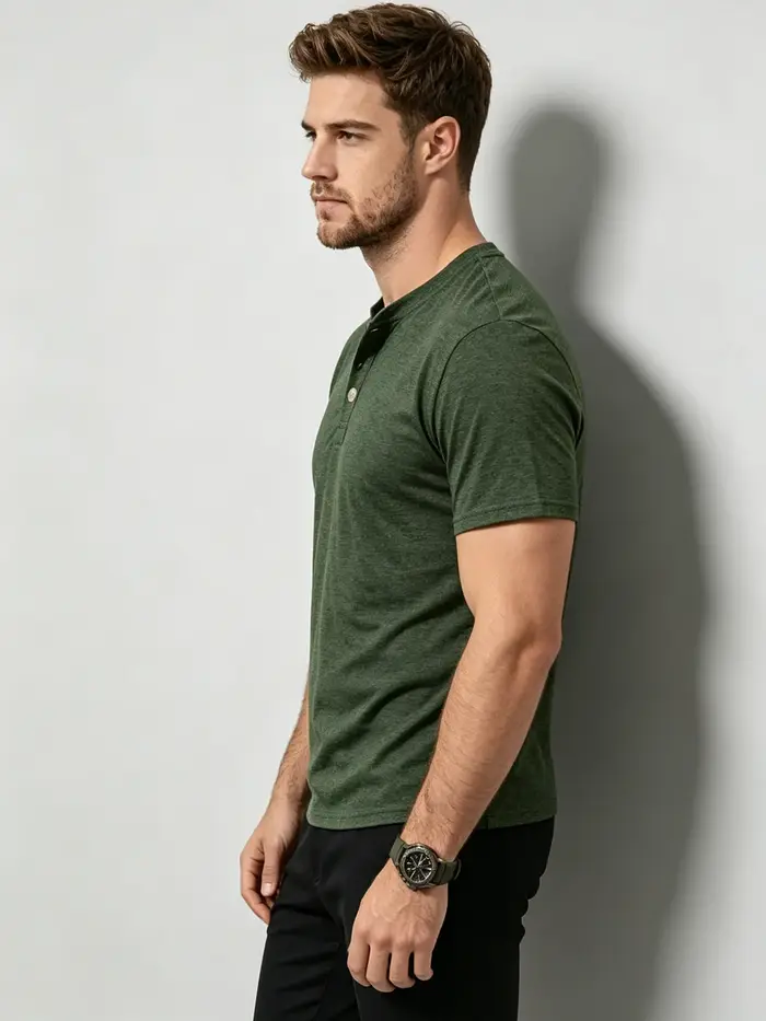 T-shirt Henley pour homme