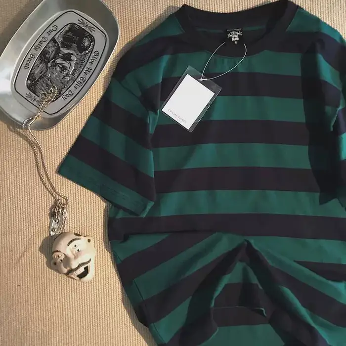 T-shirt rayé vintage tendance pour hommes