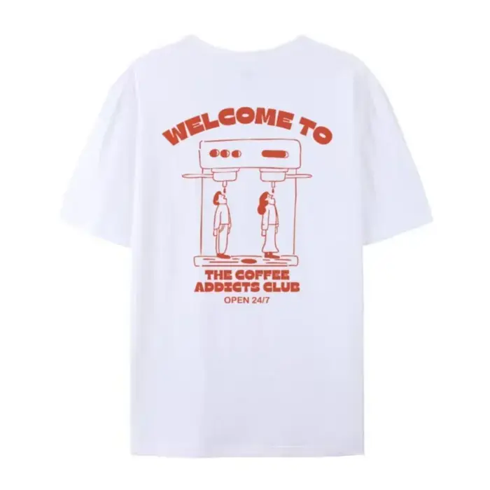 Café Addicts Club T-Shirt graphique pour femmes rétro Streetwear Barista