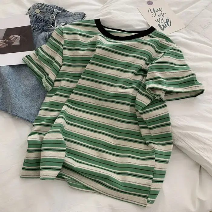 T-shirts à rayures Vintage pour femmes