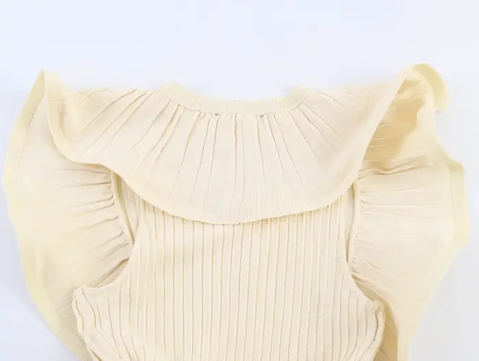 Willshela – débardeur plissé à volants kaki pour femmes