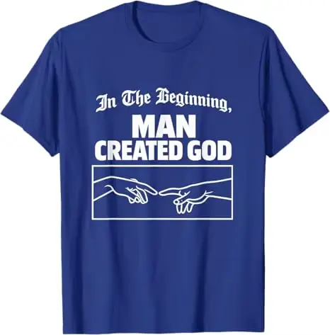 T-shirt Meme Aïthiste Sarcastique Anti-Religion Y2K Esthétique Amusant et Embarrassant pour Homme