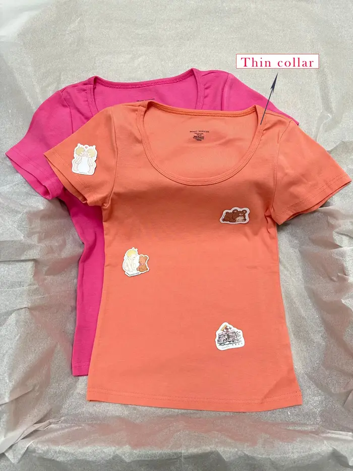 T-shirts slim orange pour femmes