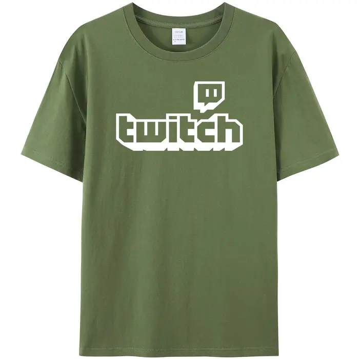 T-shirt de jeu personnalisé Twitch Tv pour hommes, Huikoo, haute qualité, 100% coton, Stream Live, V
