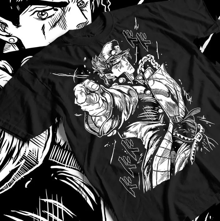 T-shirt JoJo's Bizarre Adventure, anime et manga JoJo, Jolyne Jotaro