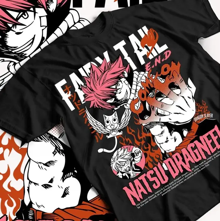 T-shirt Fairy Tail pour amoureux de l'anime, vêtements pour toute l'année, vêtements de personnalité