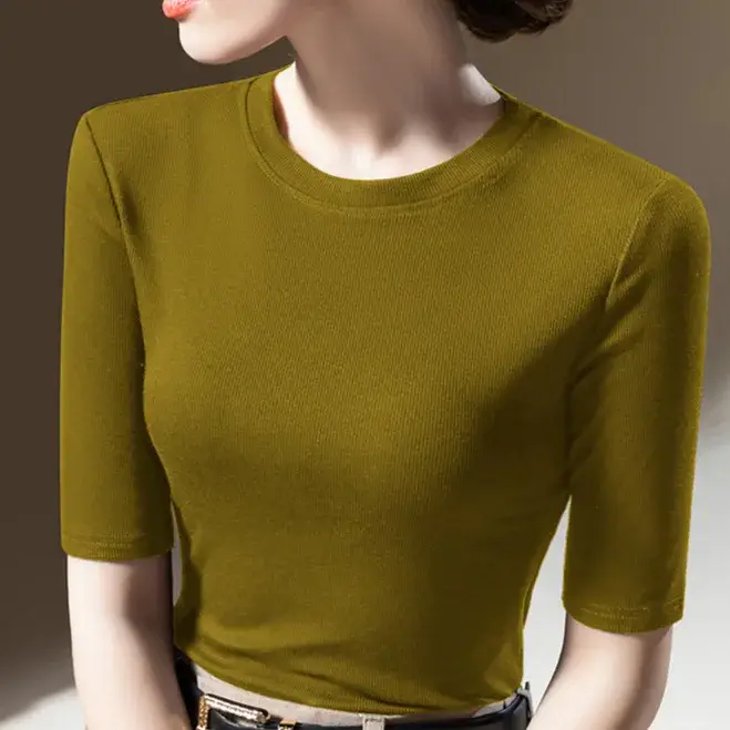 T-shirt femme à manches mi-longues