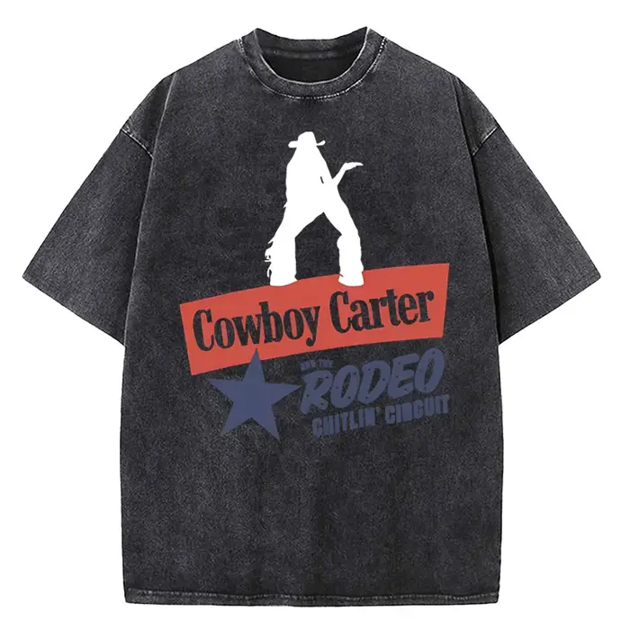 Cowboy Carter Album Beyonce 2024 Tour Vintage lavé t-shirt hommes femmes Streetwear Hip Hop T-Shirts