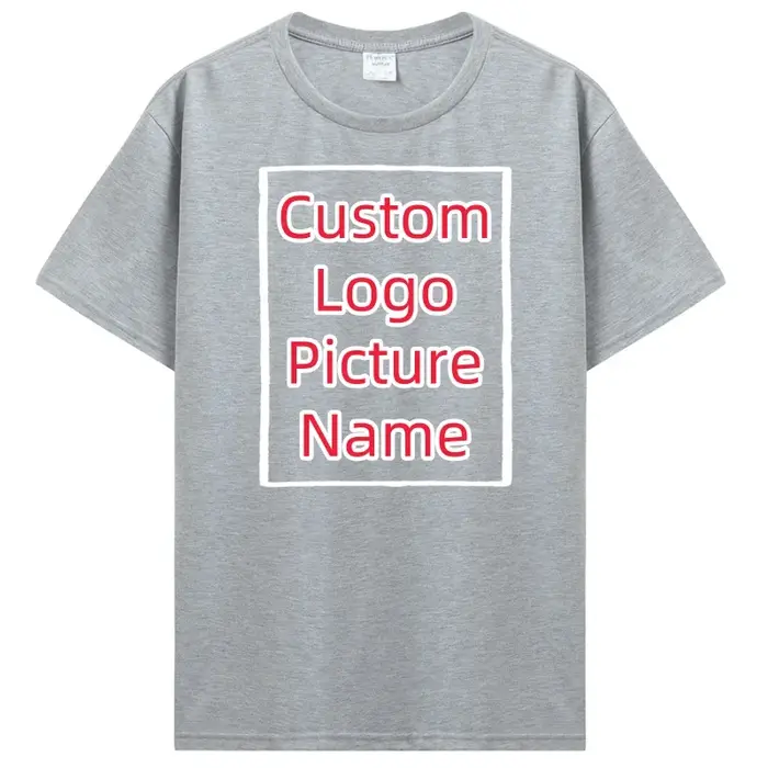 T-shirt personnalisé faire votre conception Logo texte hommes imprimer société équipe coton