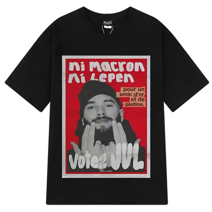 Rappeur français Vote JUL mode graphique T-shirts hommes femmes Hip-hop T-shirt à manches courtes dé