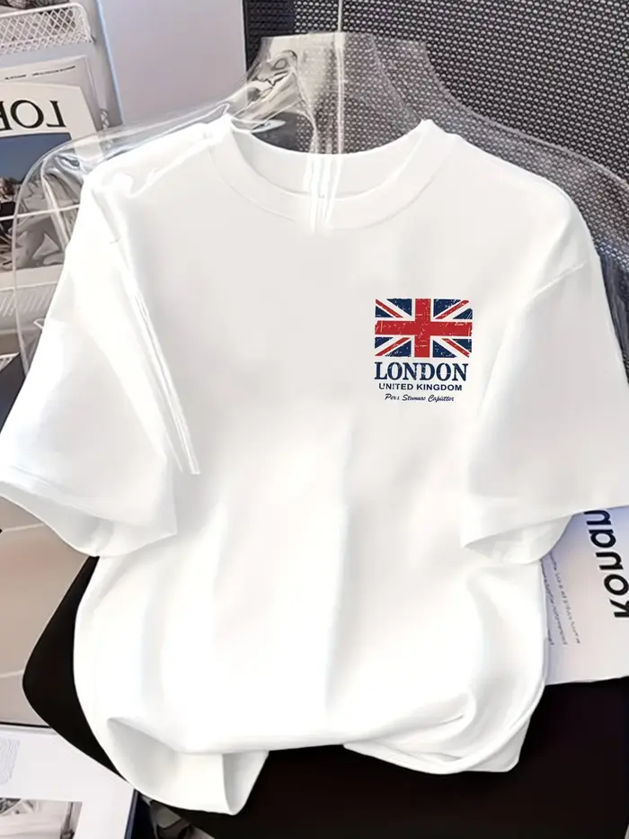 T-shirt graphique drapeau britannique Londres Royaume-Uni pour hommes et femmes
