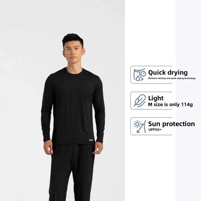 T-shirt épais à manches longues pour homme