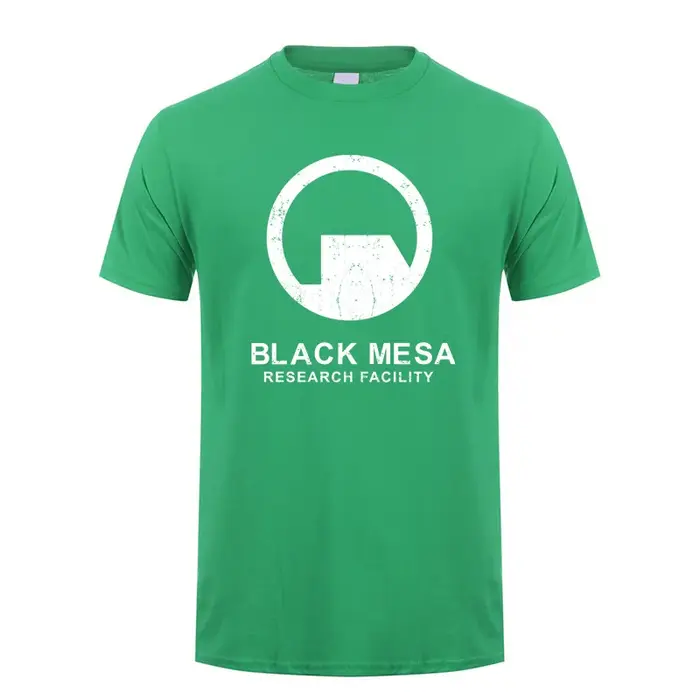 Noir Mesa établissement de recherche t-shirt graphique hommes coton Streetwear à manches courtes t-s