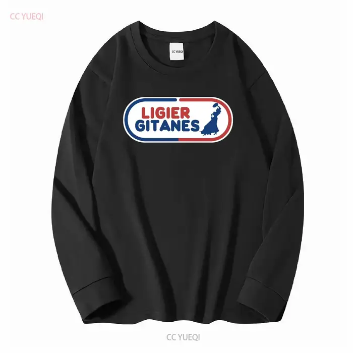 Ligier Gitanes Active Logo T Shirt Taille drôle Mode Américain manches longues ou courtes vintage Lavé