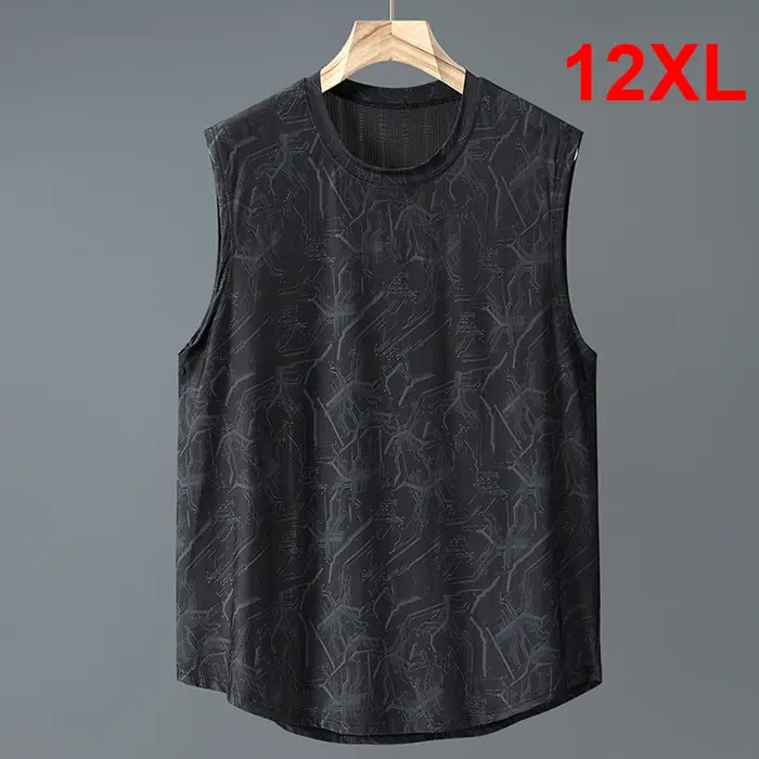 T-shirt en fibre de verre précieux pour hommes, haut respirant, cool, mode décontractée, été, grande taille, 12XL