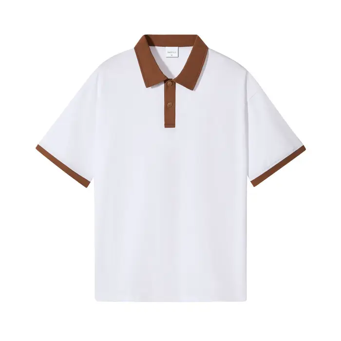 Polo à Double tissage en pur coton épais