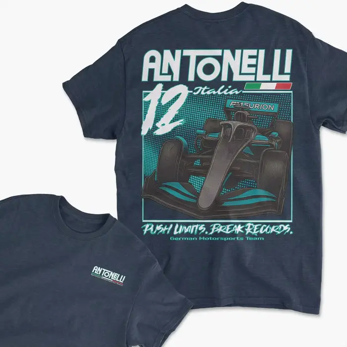 T-shirt unisexe 100% coton du champion du Grand Prix Kimi Antonelli