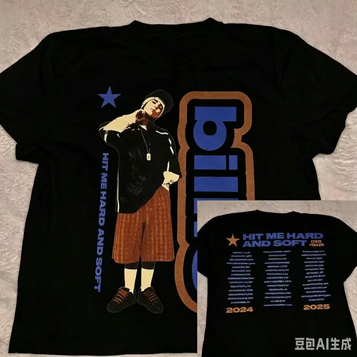 T-shirt imprimé motif étoile Billie Eilish – Collection Été 2026
