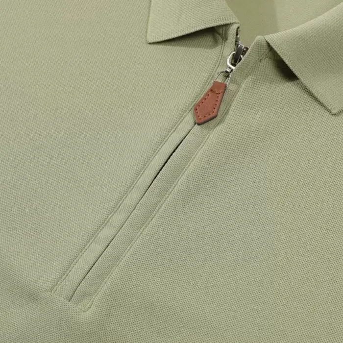 Polo brodé de luxe à manches courtes pour homme