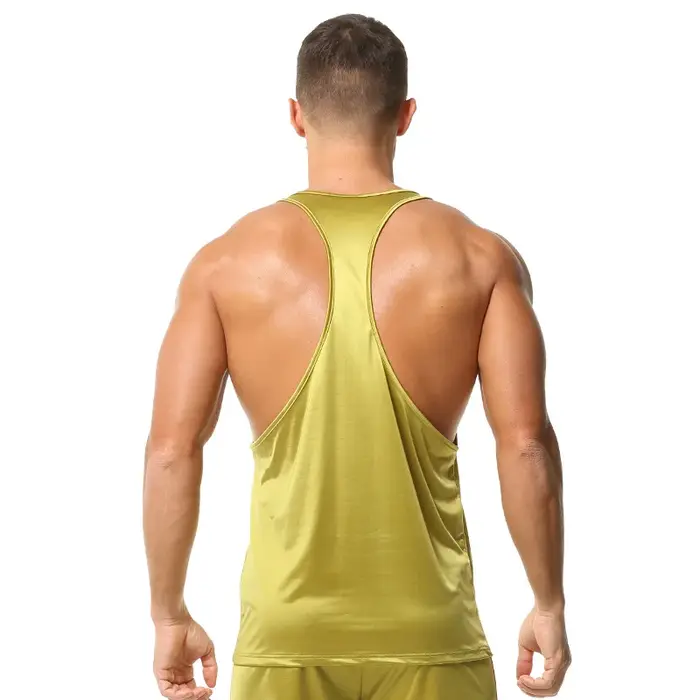 Débardeur dos nageur de couleur unie pour hommes