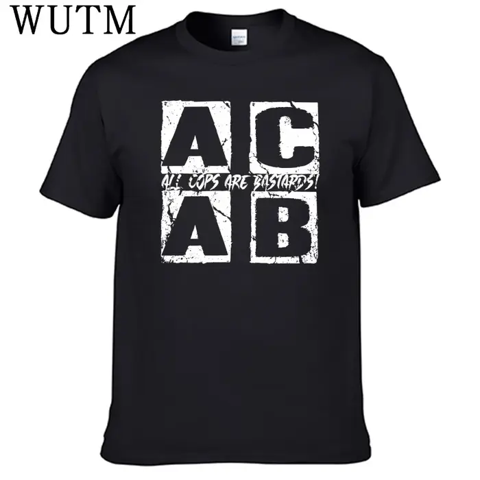 Nouveau Francfort Acab t-shirt 100% coton hommes chemise