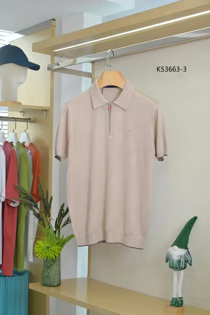 OECHSLI polo soie hommes 2025 nouvelle mode broderie élastique à manches courtes mince fermeture éclair qualité grande taille M-4XL