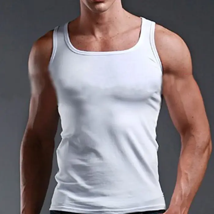 Débardeur d'été en maille pour hommes, T-shirt de Fitness à séchage rapide, vêtements de musculation