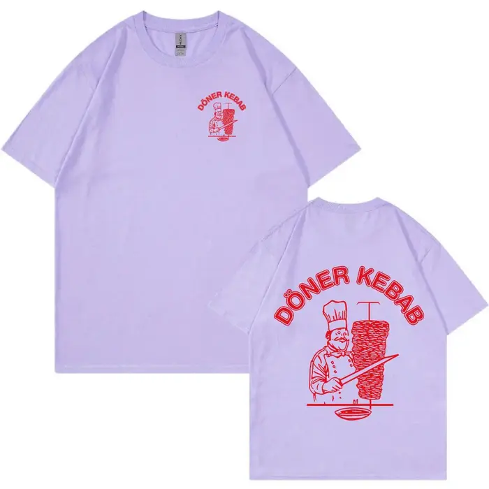 Doner Kebab T-shirt graphique drôle hommes mode été coton à manches courtes T-shirts décontracté surdimensionné