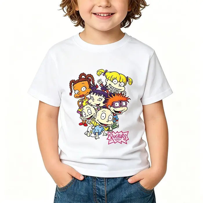 T-shirt pour enfants Rugrats 100% coton imprimé dessin animé