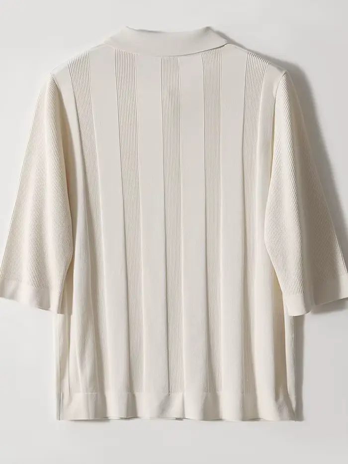 Col rabattu t-shirt Femme mode coréenne vêtements bouton t-shirts pour femmes à manches courtes 2025